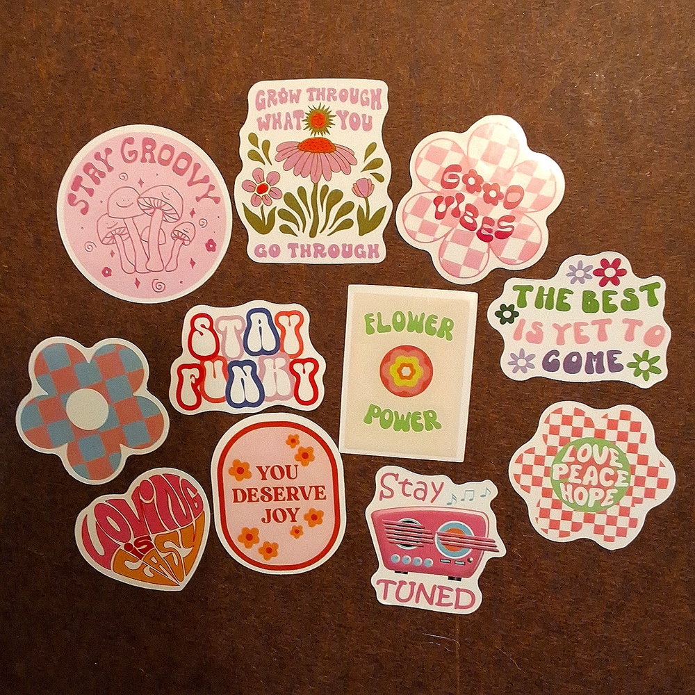 Retro stickers 11 ct.